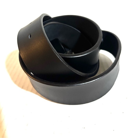 Handmade Black Leather Belt with Agate Buckle SM main image 3